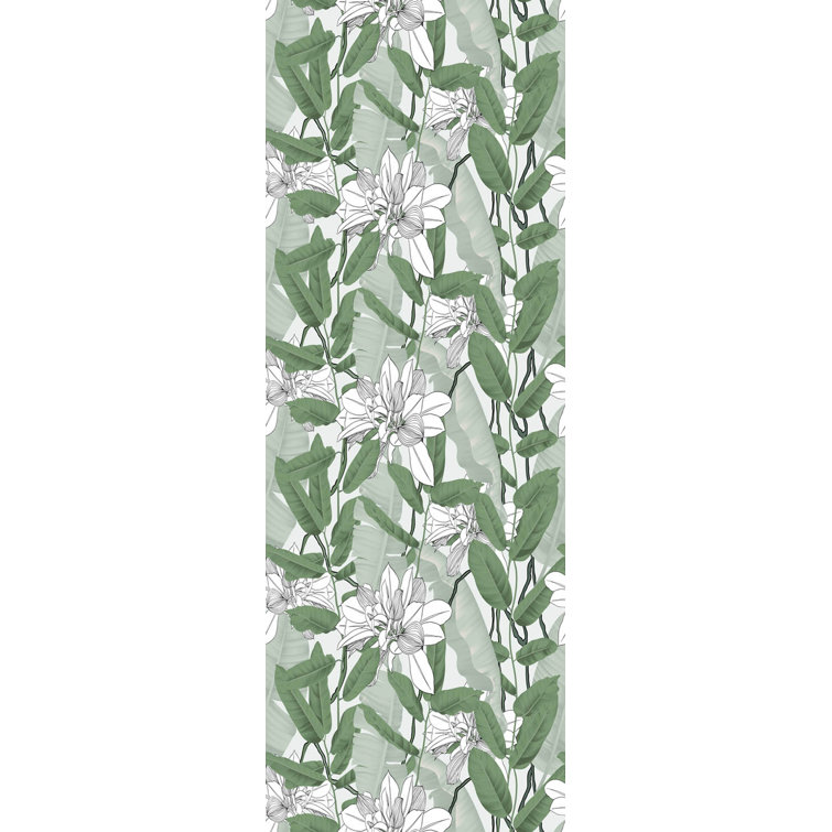 August Grove Zen Peel & Stick Floral Wallpaper Wayfair.co.uk